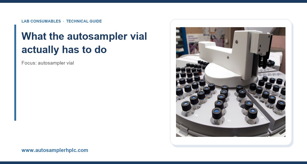 What the autosampler vial actually has to do