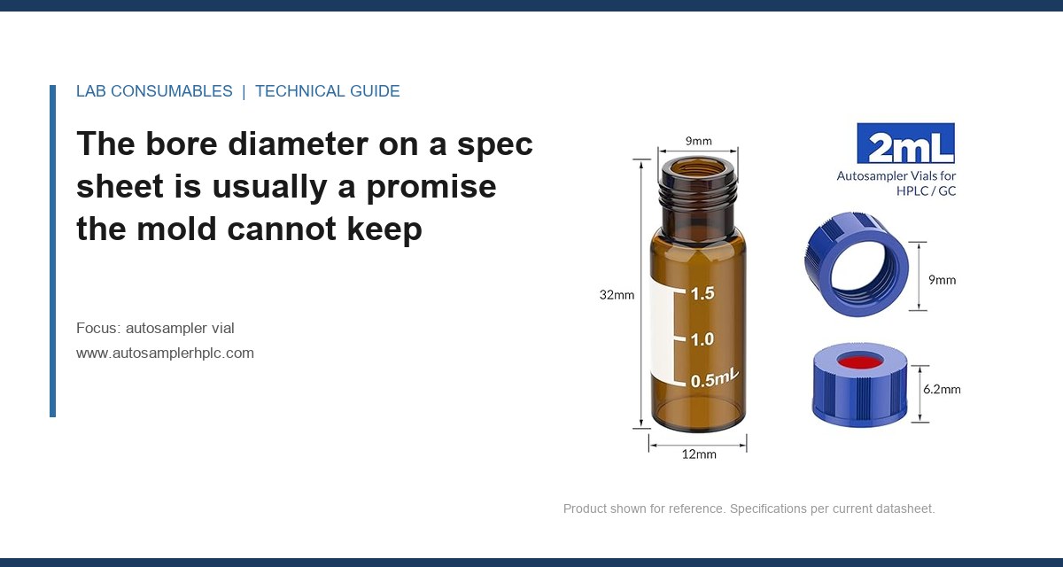 The bore diameter on a spec sheet is usually a promise the mold cannot keep
