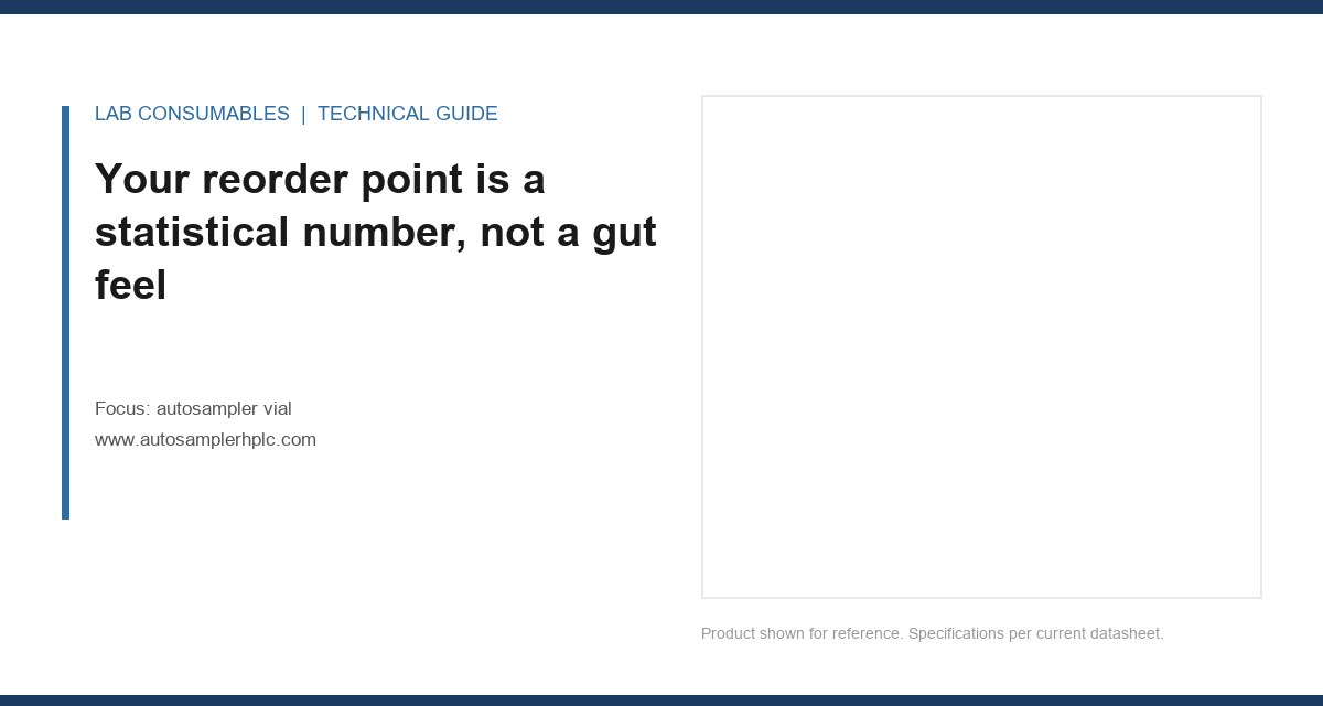 Your reorder point is a statistical number, not a gut feel