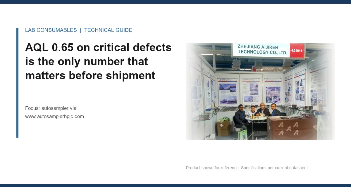 AQL 0.65 on critical defects is the only number that matters before shipment