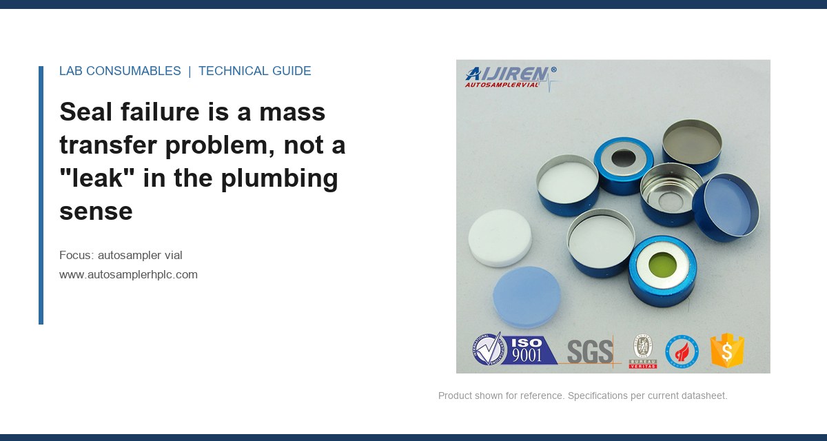 Seal failure is a mass transfer problem, not a “leak” in the plumbing sense